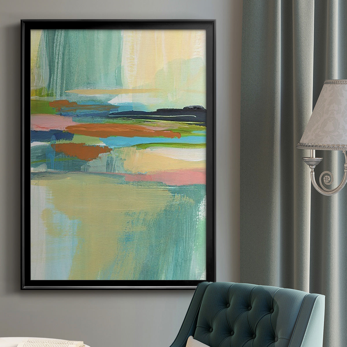 Radiant Horizon I - Modern Framed Canvas Print