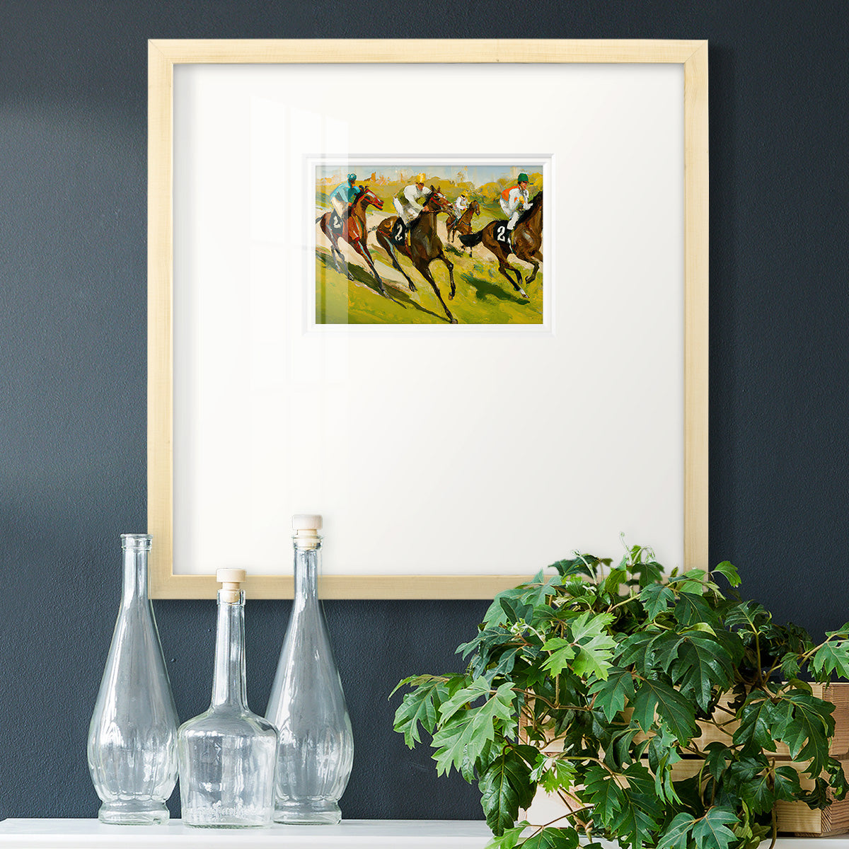 Day at the Races Premium Framed Print Double Matboard