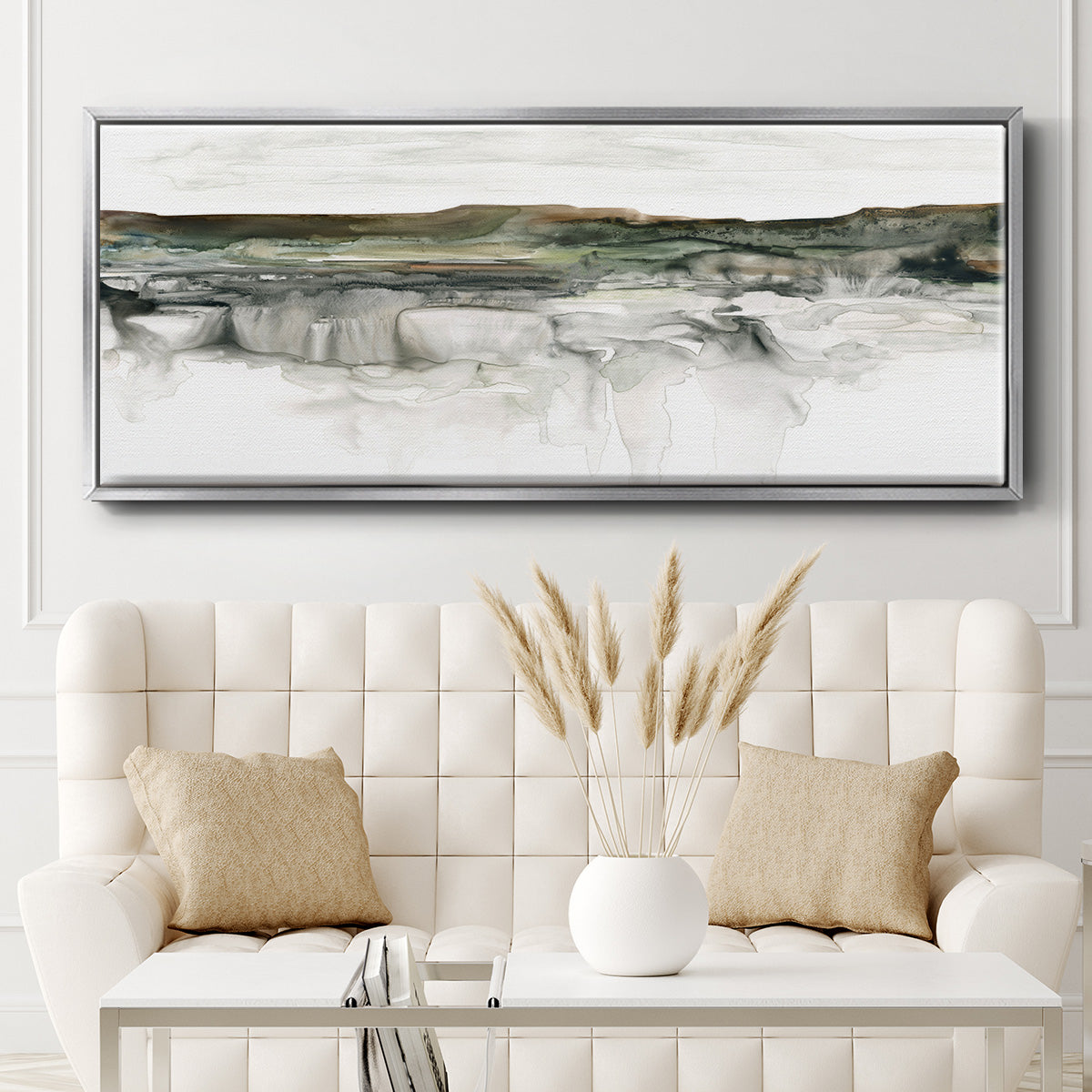 River Flow - Floater Framed Canvas Print
