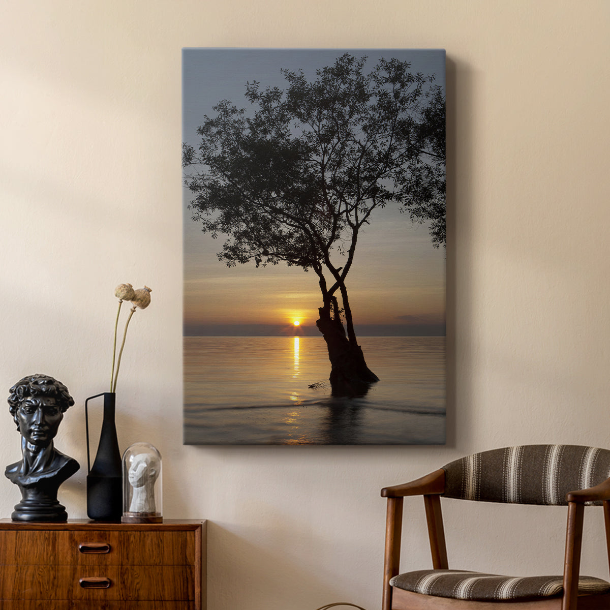 Sunset Silhouette - Canvas Art Print