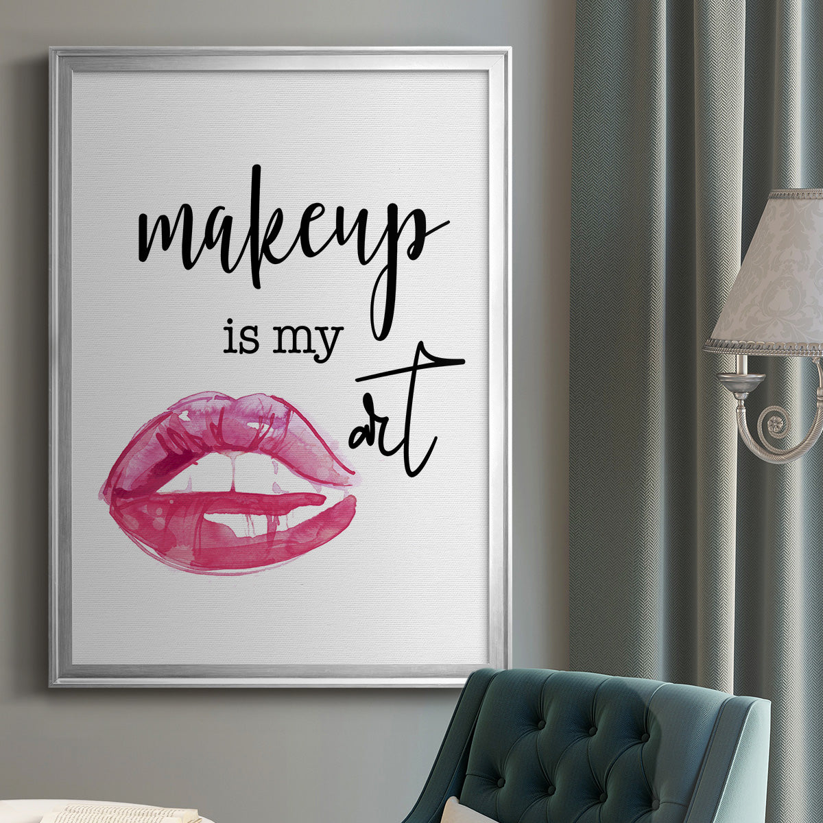 Makeup is My Art - Modern Framed Canvas Print