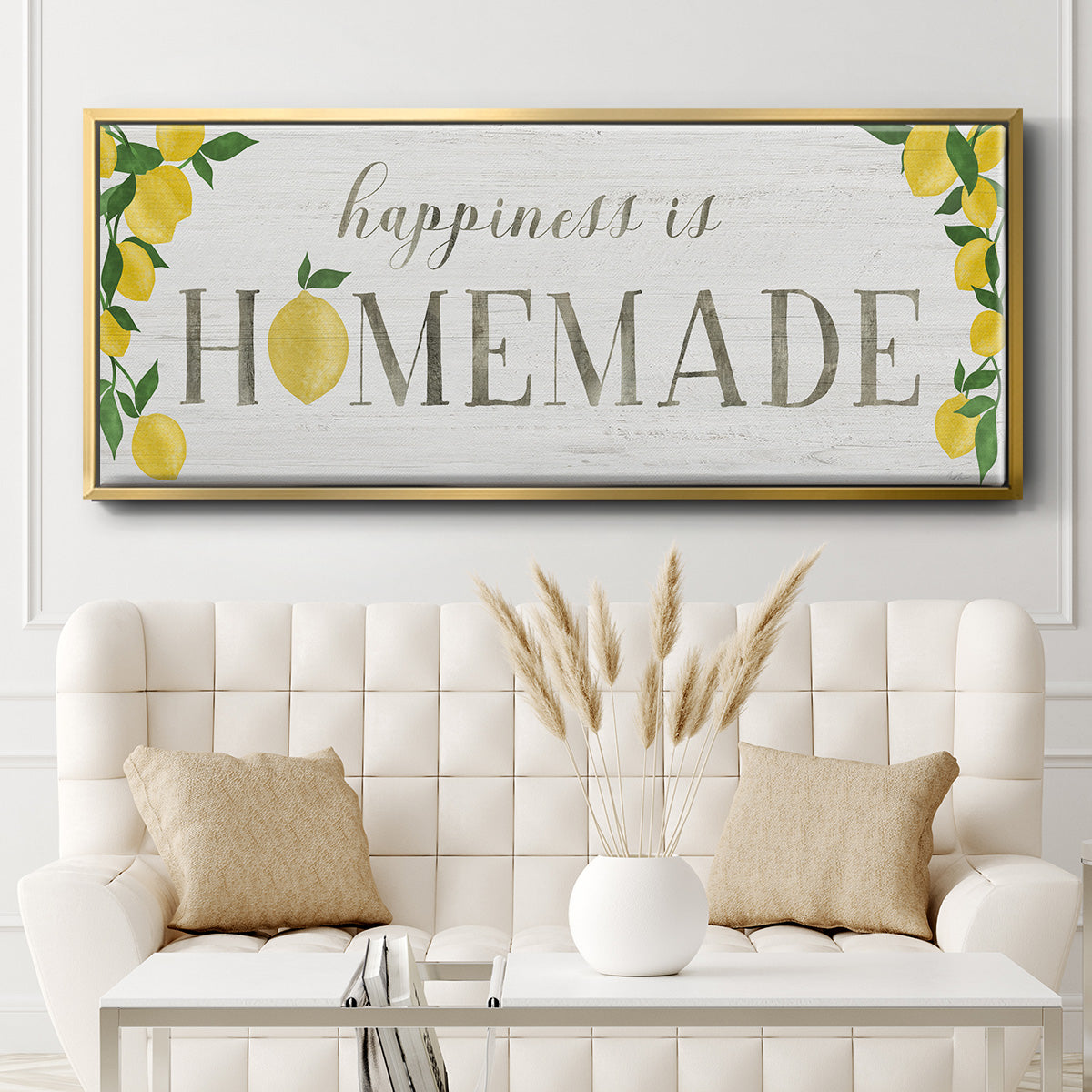 Homemade Lemons - Floater Framed Canvas Print