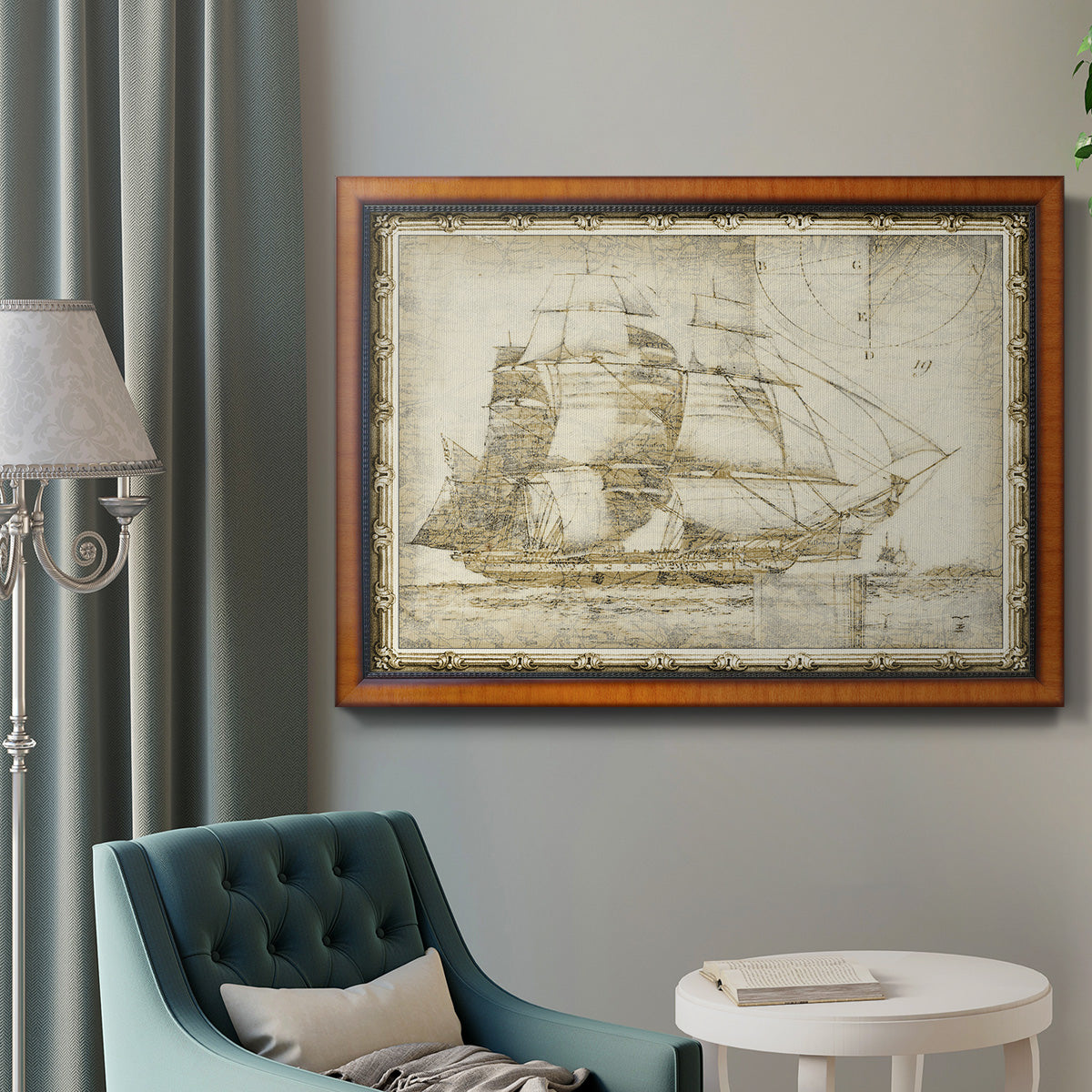 Ghost Ship I Premium Framed Canvas- Ready to Hang