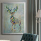 Fantastic Florals Deer, Full - Modern Framed Canvas Print