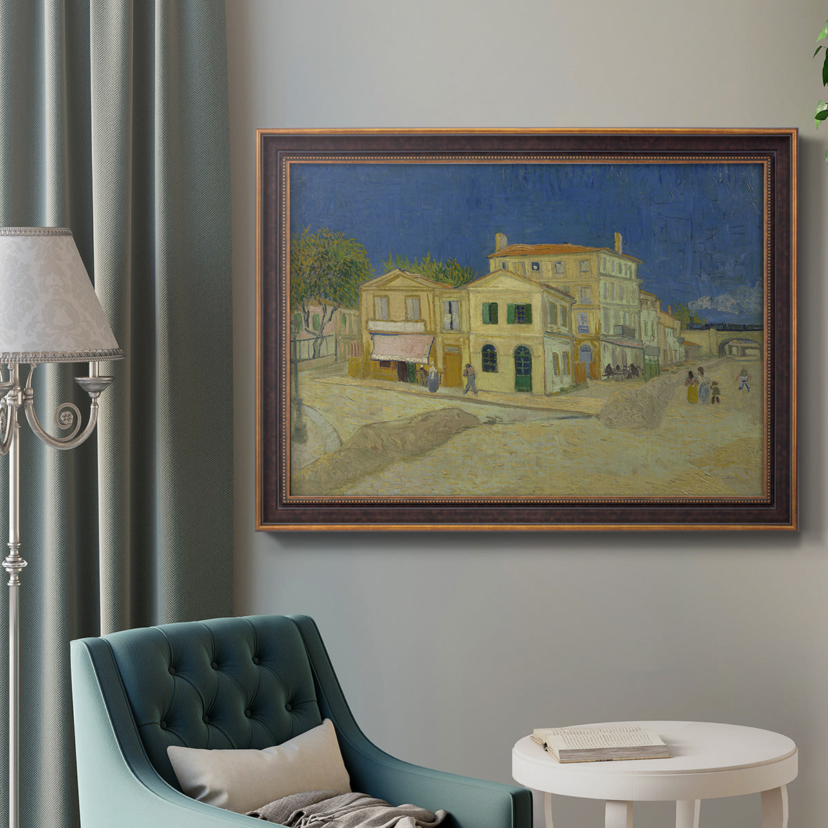 The Yellow House - Ornate Framed Canvas Print