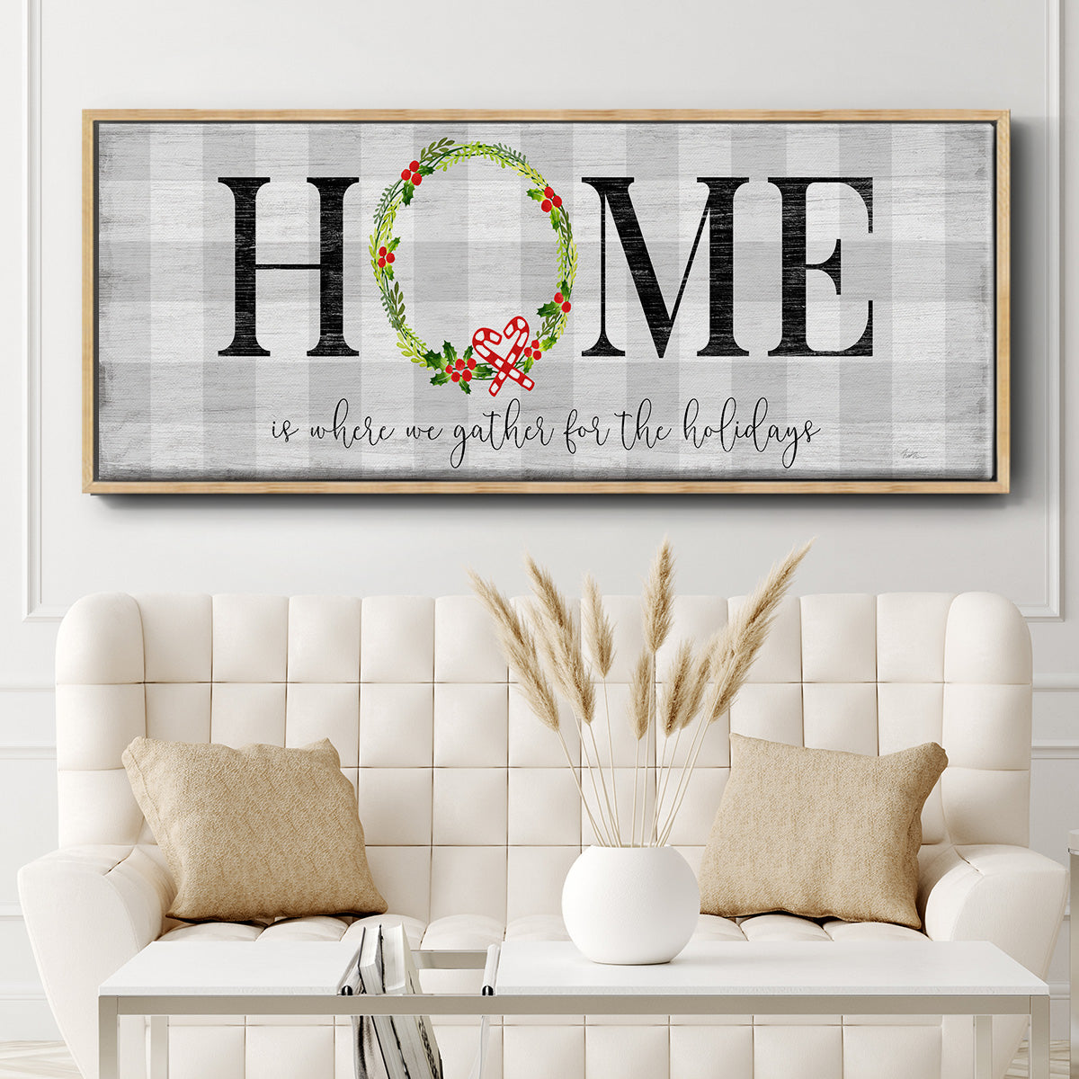Gather for the Holidays - Floater Framed Canvas Print