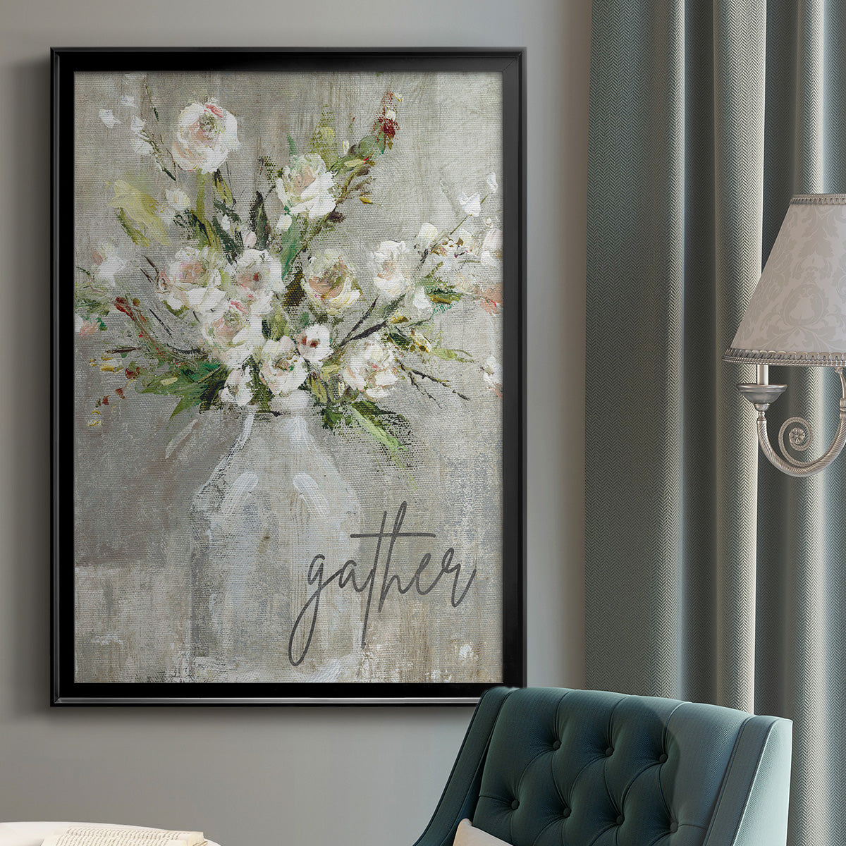 Gather - Modern Framed Canvas Print