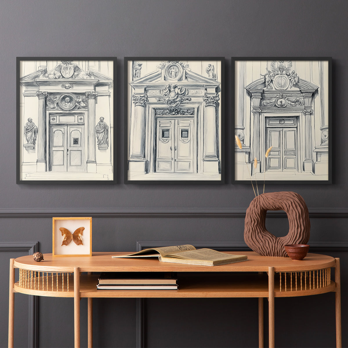 Landscape Study Series V - Restickable Framed Art Set