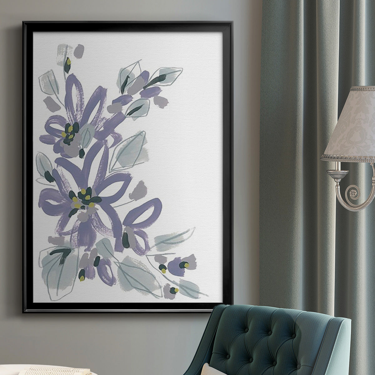 Periwinkle Patch I - Modern Framed Canvas Print