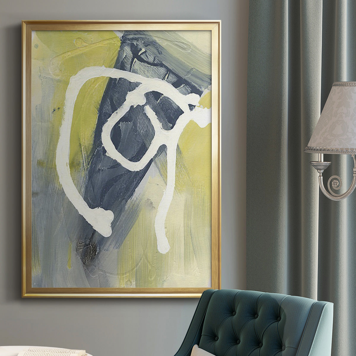 Delightful I - Modern Framed Canvas Print