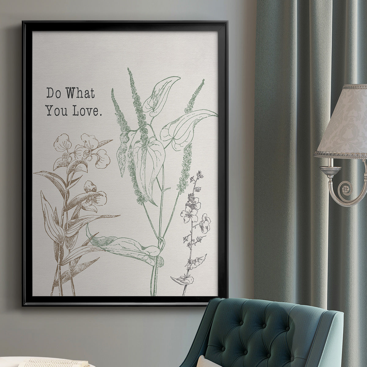 Do What You Love - Modern Framed Canvas Print