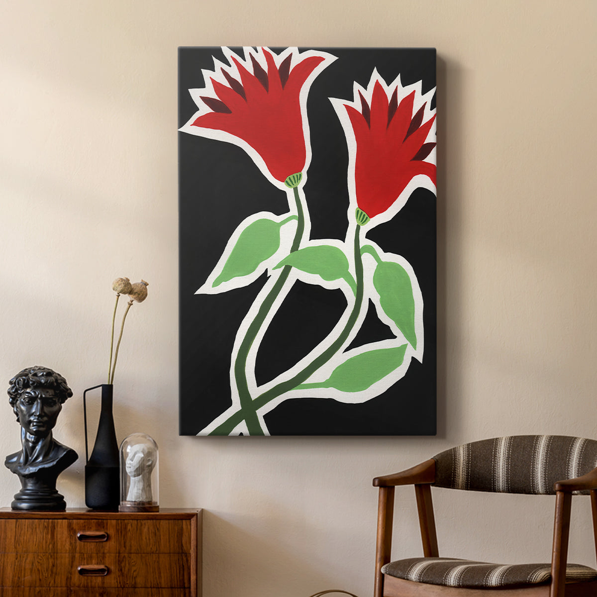 Pop Flowers VI - Canvas Art Print