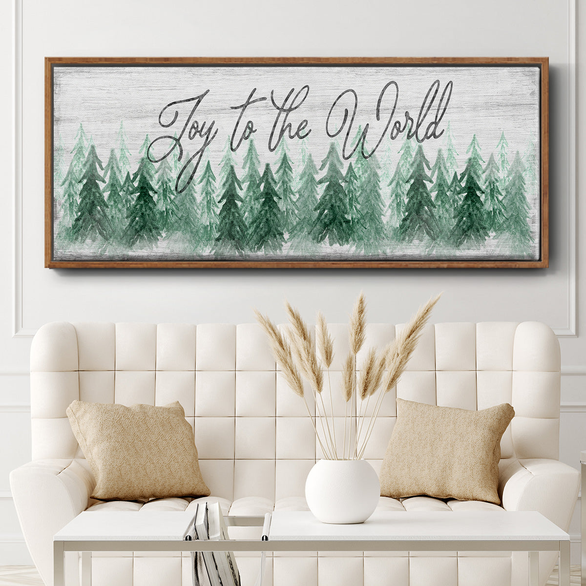 Joy to the World - Floater Framed Canvas Print