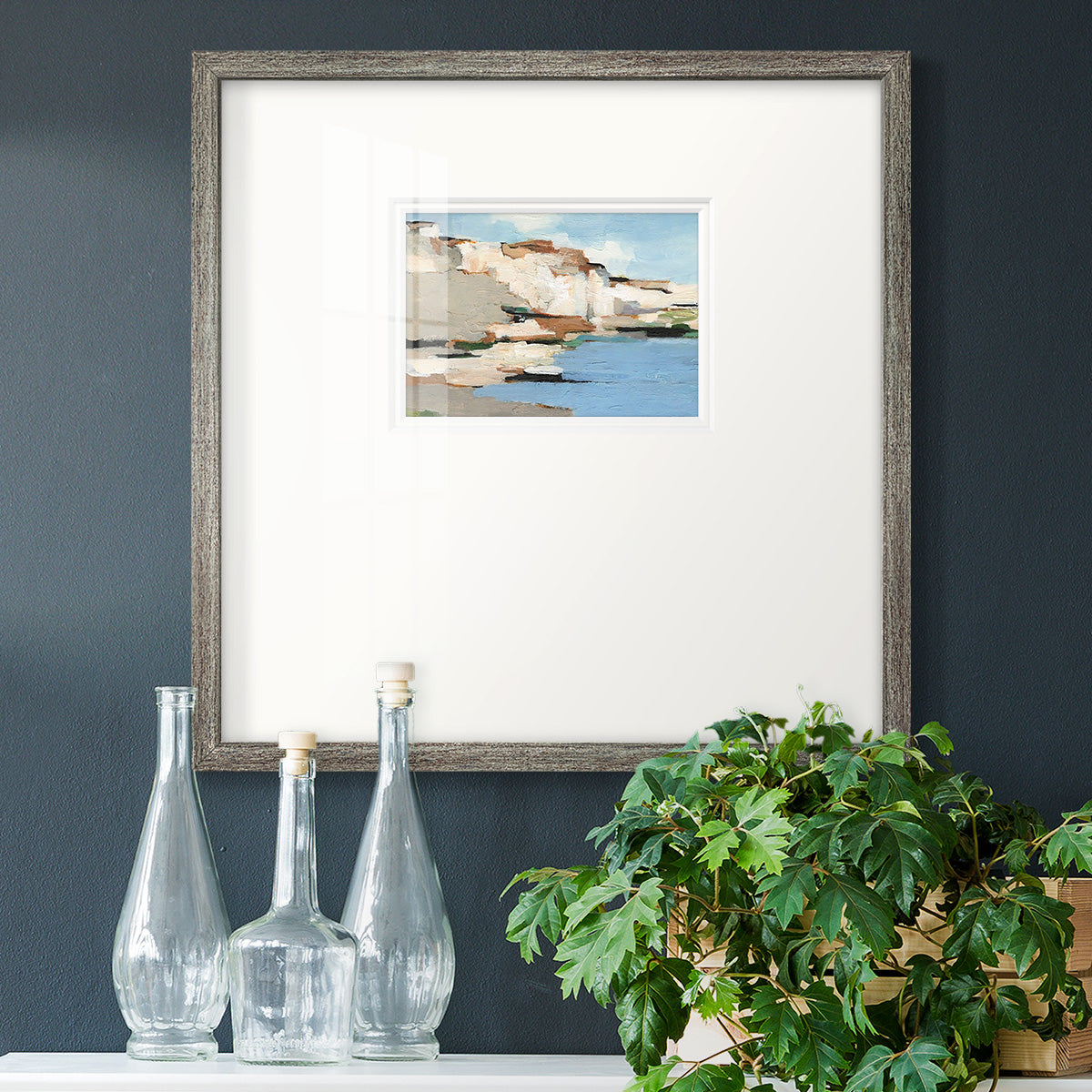 White Rock Cliffs I Premium Framed Print Double Matboard