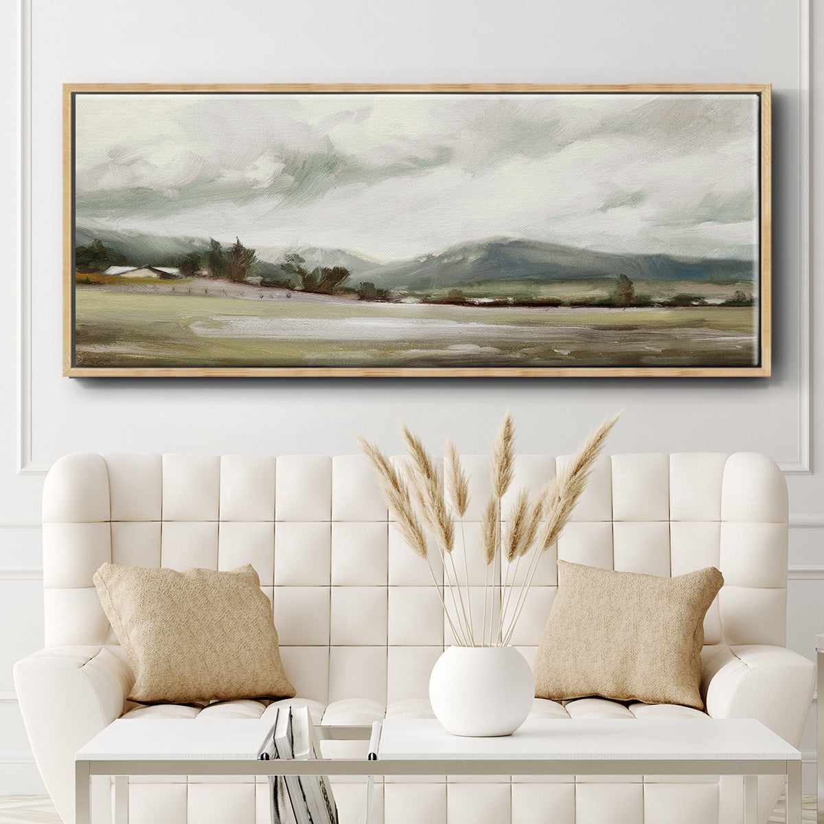 Big Sky Valley - Floater Framed Canvas Print