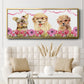 Puppy Valentine Collection D - Floater Framed Canvas Print