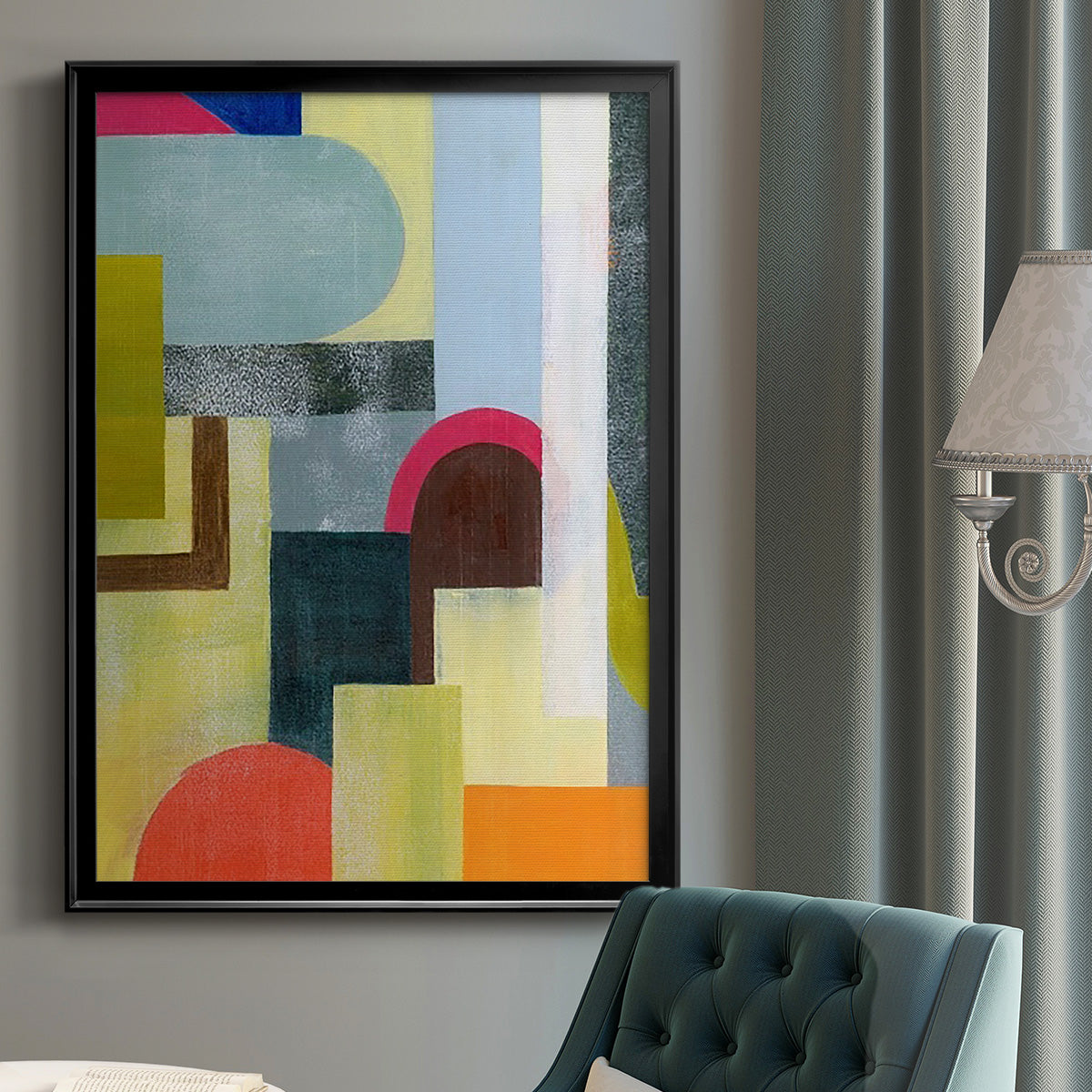 City of Rainbows I - Modern Framed Canvas Print