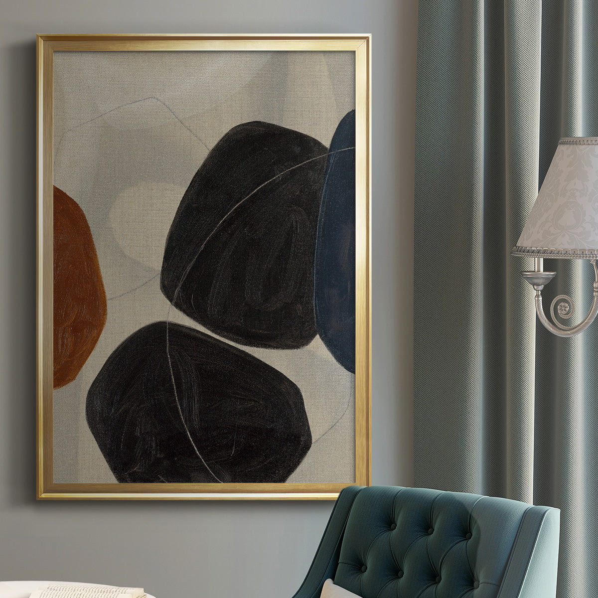 Gravity I - Modern Framed Canvas Print