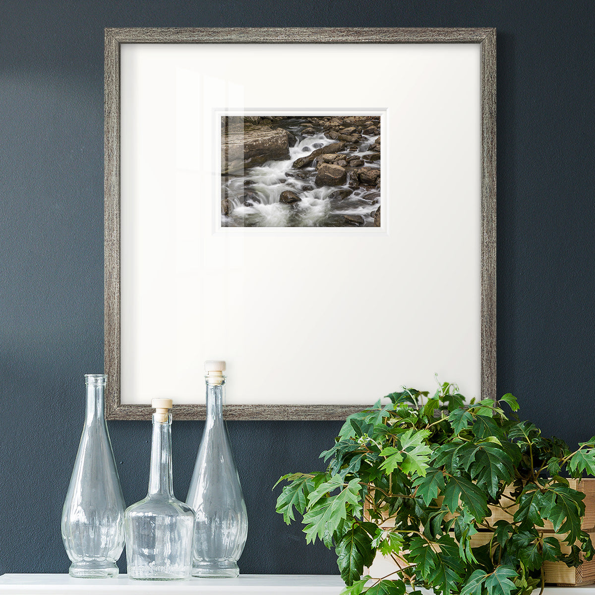 Rushing Calm- Premium Framed Print Double Matboard