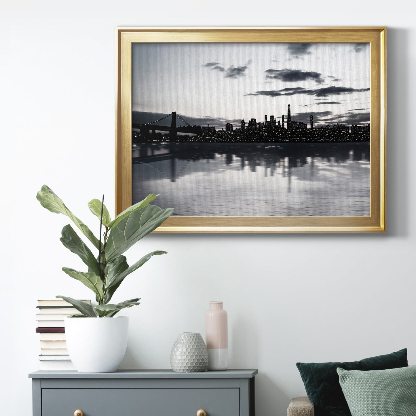 Shimmering Skyline Premium Classic Framed Canvas - Ready to Hang