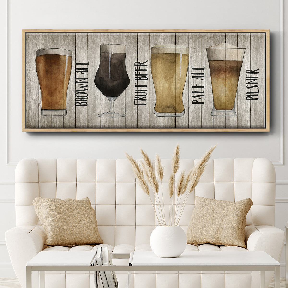 Beer Chart I - Floater Framed Canvas Print