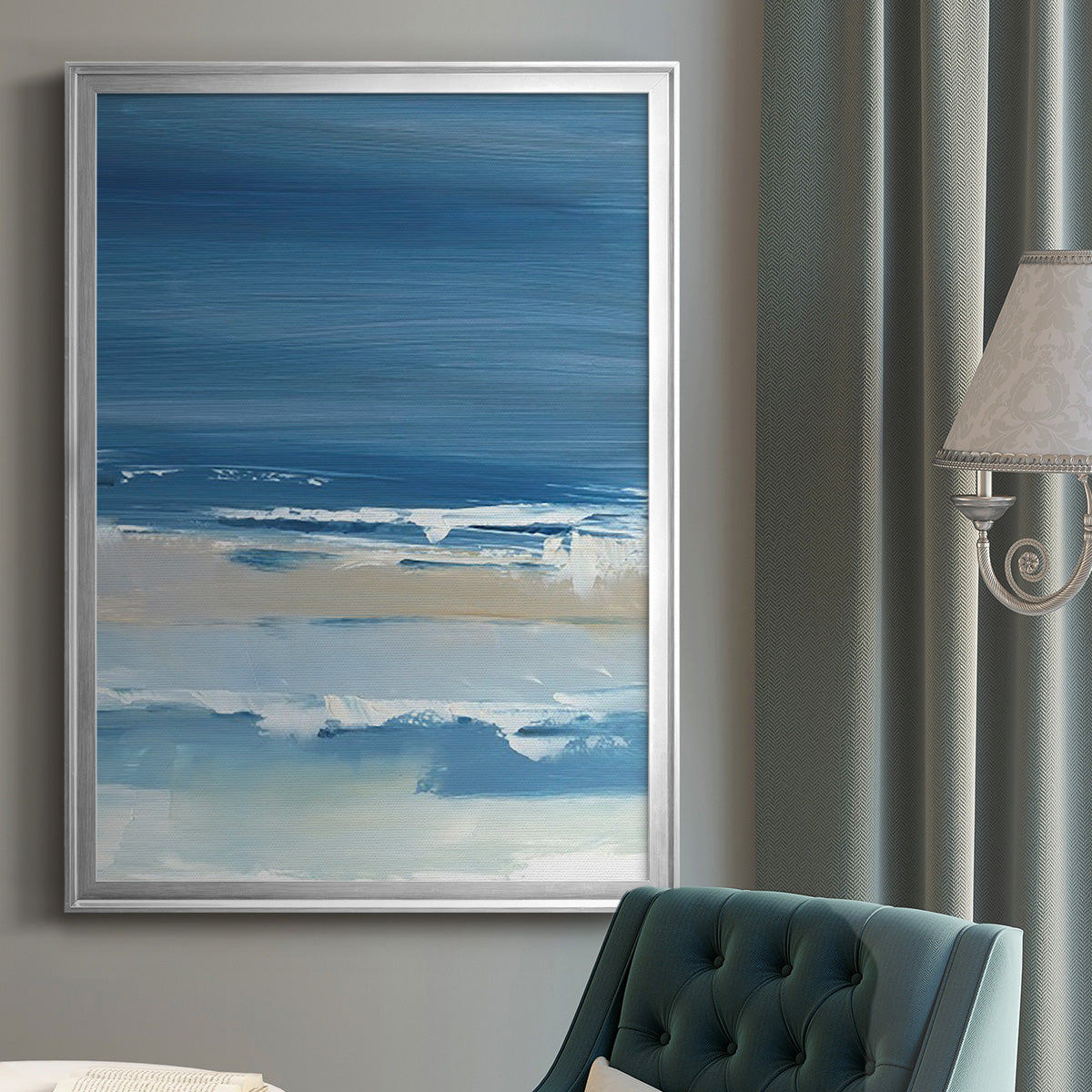 Coastal Colors II - Modern Framed Canvas Print