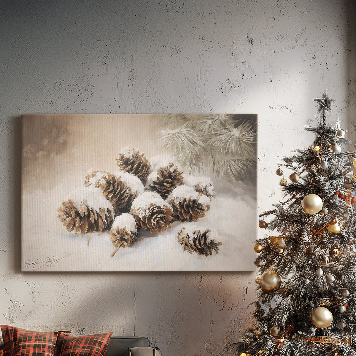 Silver Serenade of Eve - Canvas Art Print