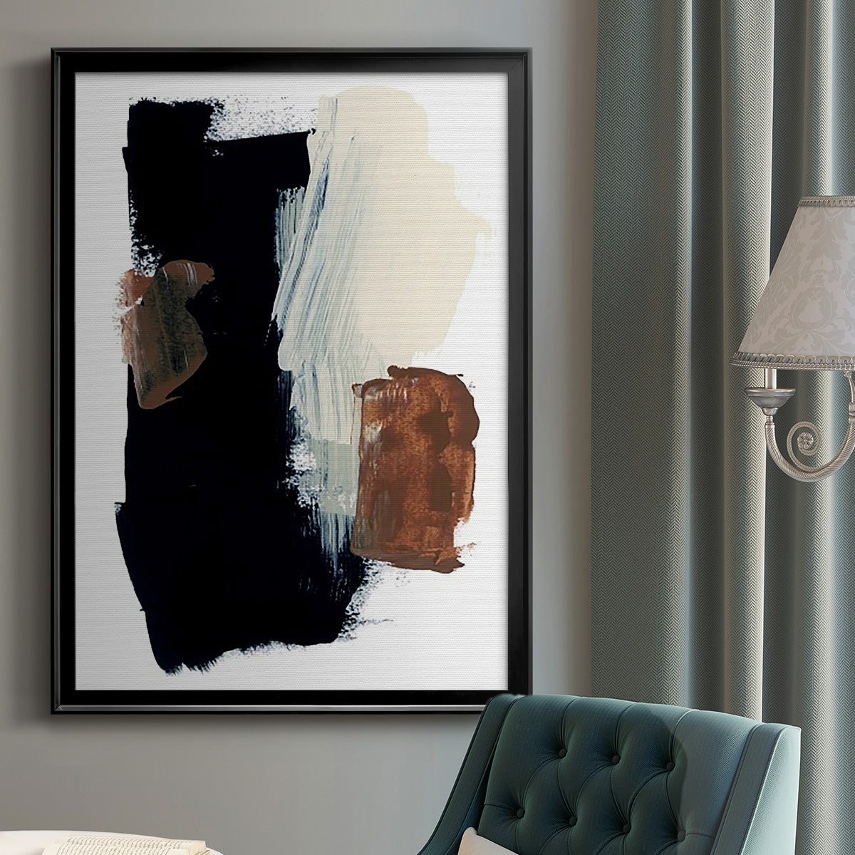 Goldenrod Patch I - Modern Framed Canvas Print