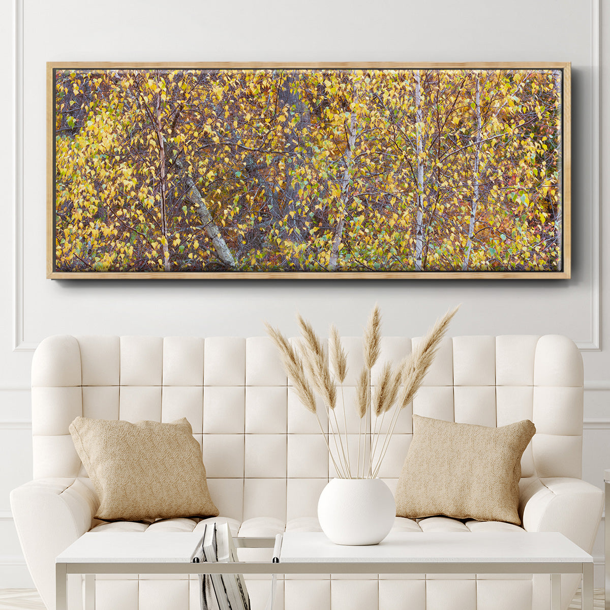 Tree Panorama III - Floater Framed Canvas Print