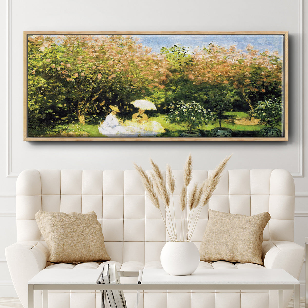 The Garden, 1872 - Floater Framed Canvas Print