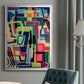 Connected Colors I - Modern Framed Canvas Print