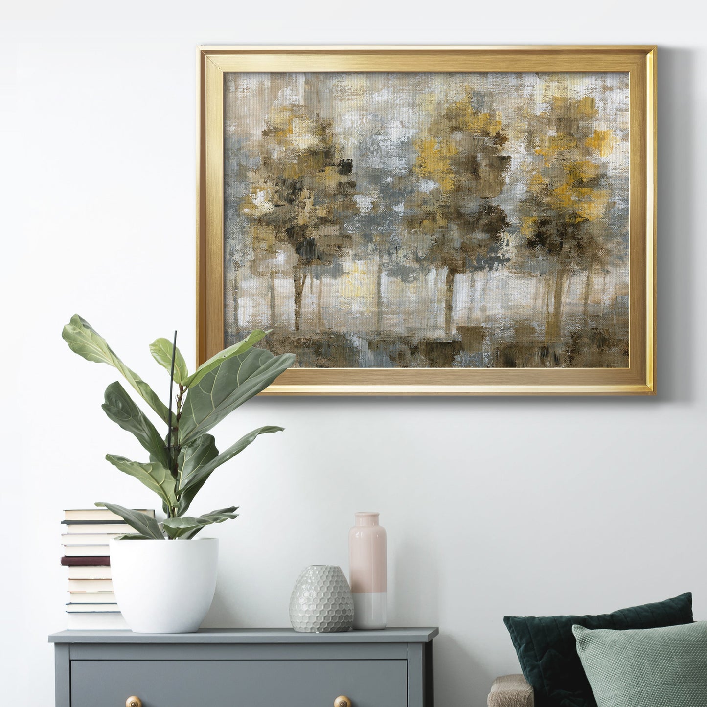 Linen Trees Premium Classic Framed Canvas - Ready to Hang