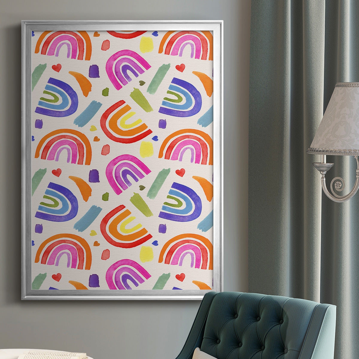 Love Loudly Collection E - Modern Framed Canvas Print