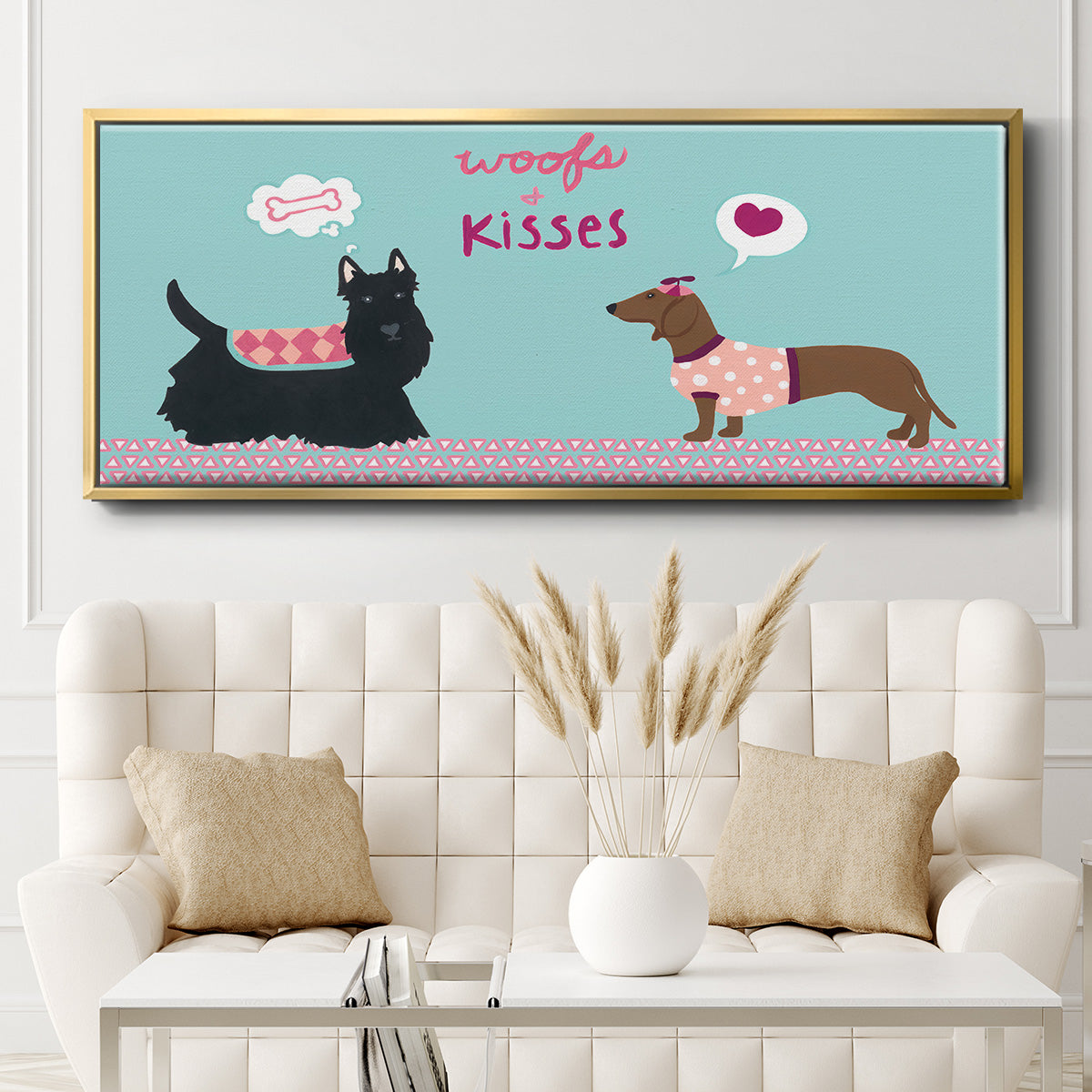 Valendogs Collection C - Floater Framed Canvas Print