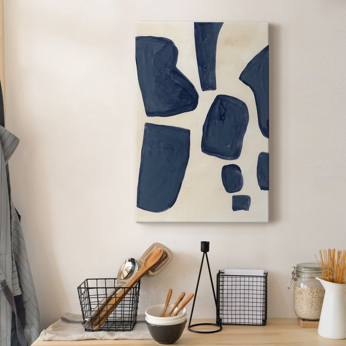 Blue Pieces I Premium Gallery Wrapped Canvas - Ready to Hang