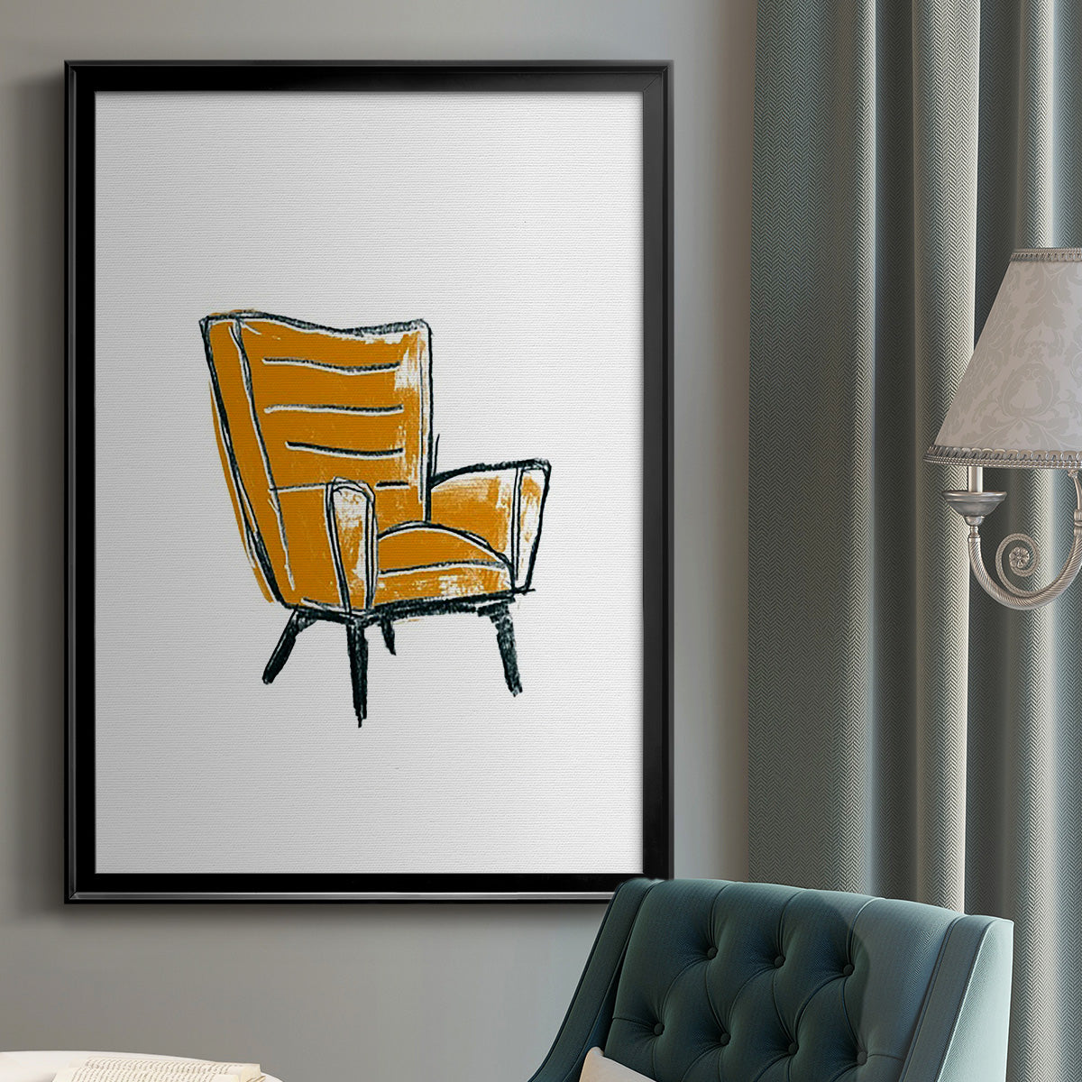 Take a Seat III - Modern Framed Canvas Print