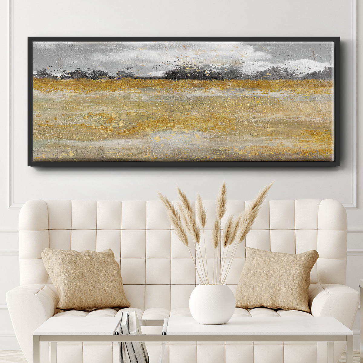 Meadow Shimmer II - Floater Framed Canvas Print