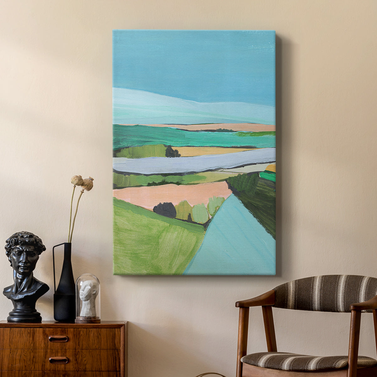 Bright Colored Countryside I - Canvas Art Print