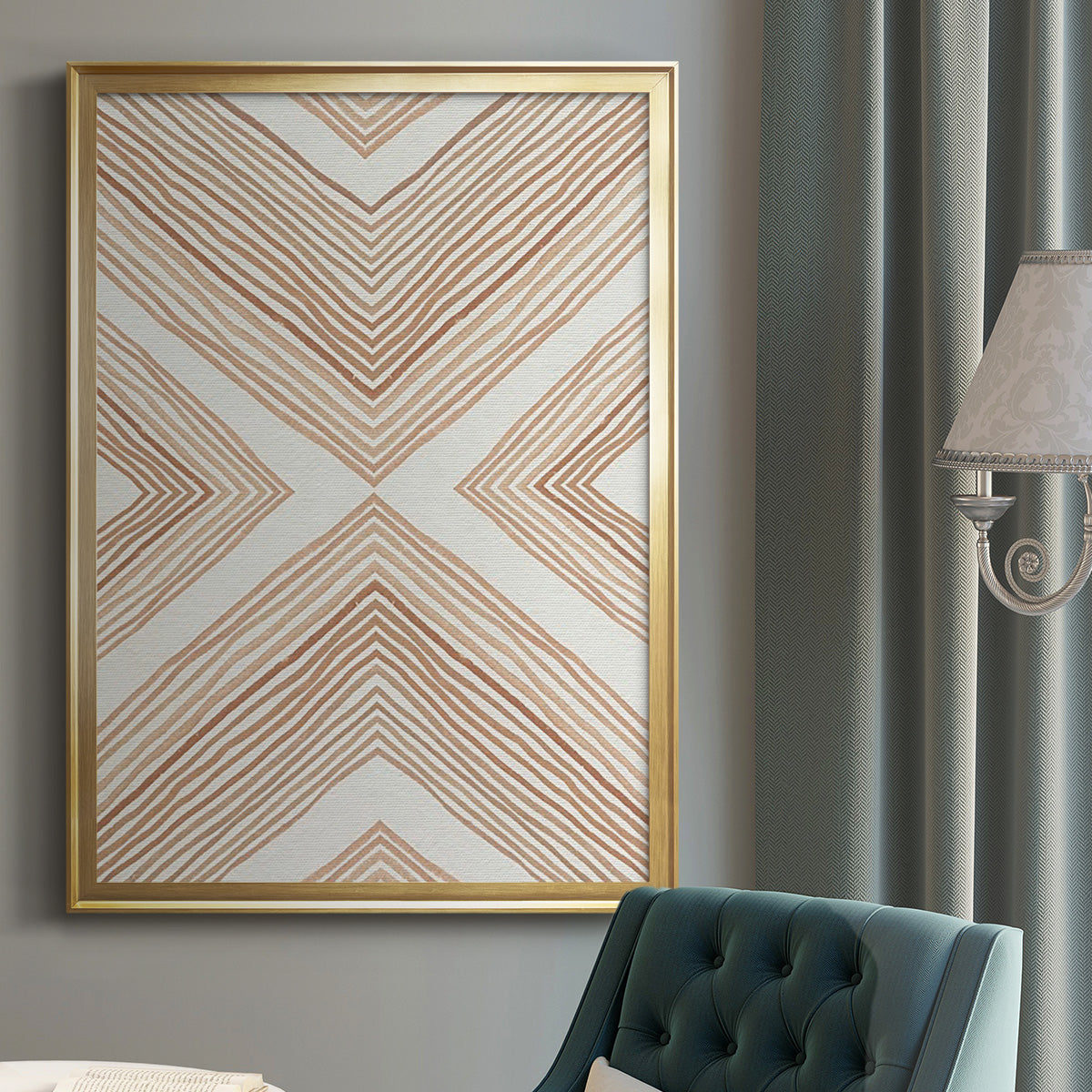 Diametric Clementine II - Modern Framed Canvas Print