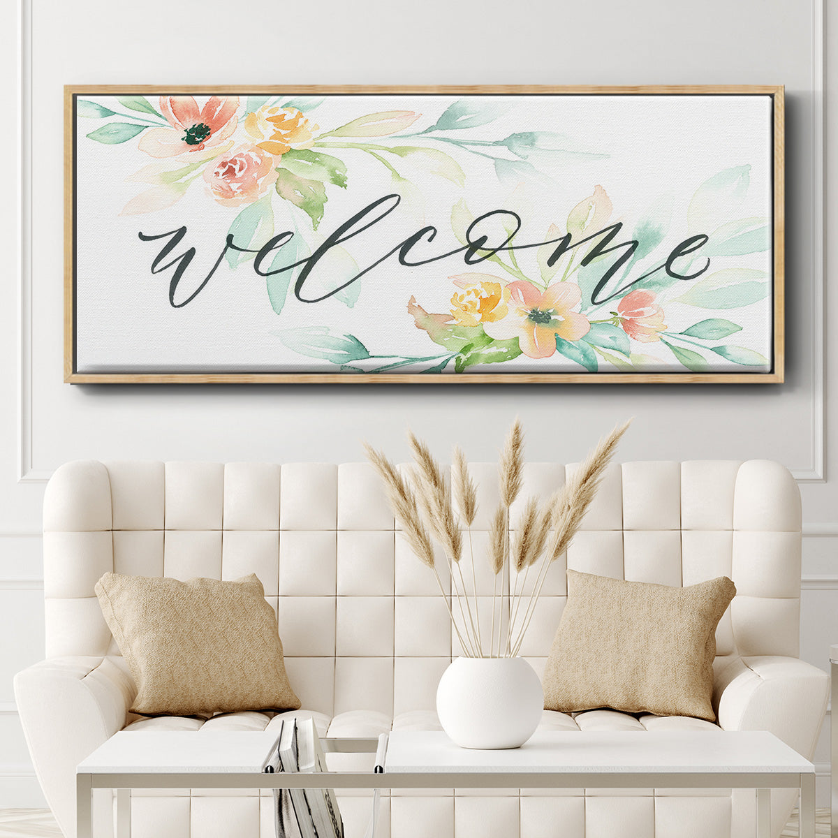 Welcome - Floater Framed Canvas Print