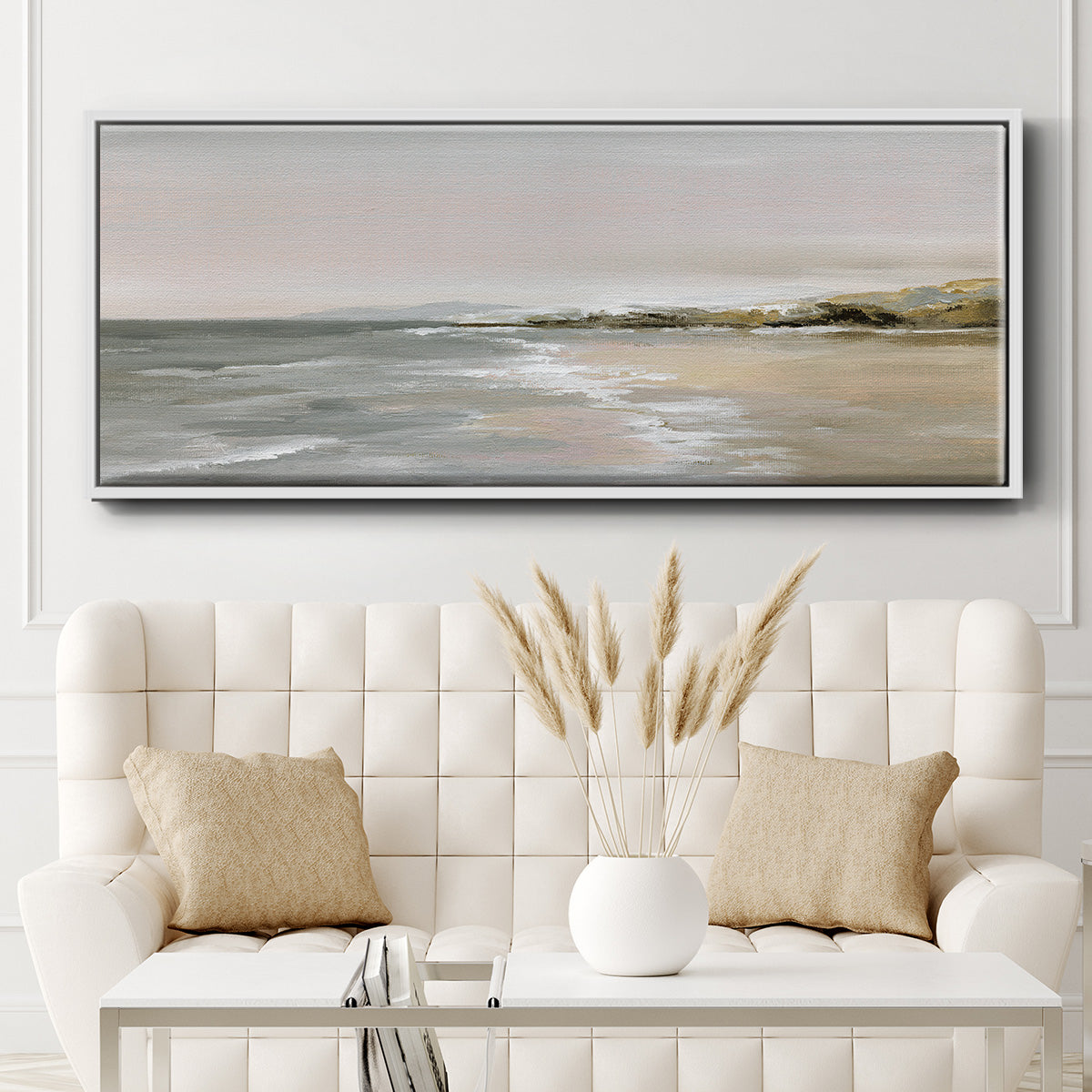 New Shore - Floater Framed Canvas Print
