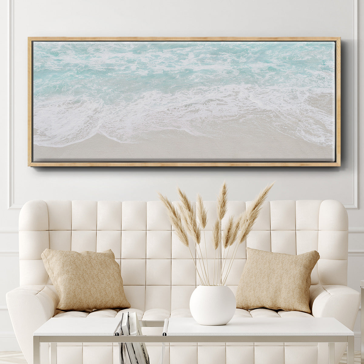 Coastline Tide - Floater Framed Canvas Print