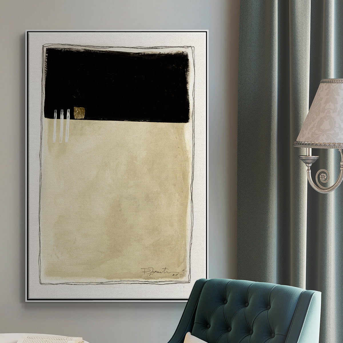 Inner Musing II - Floater Framed Canvas Print