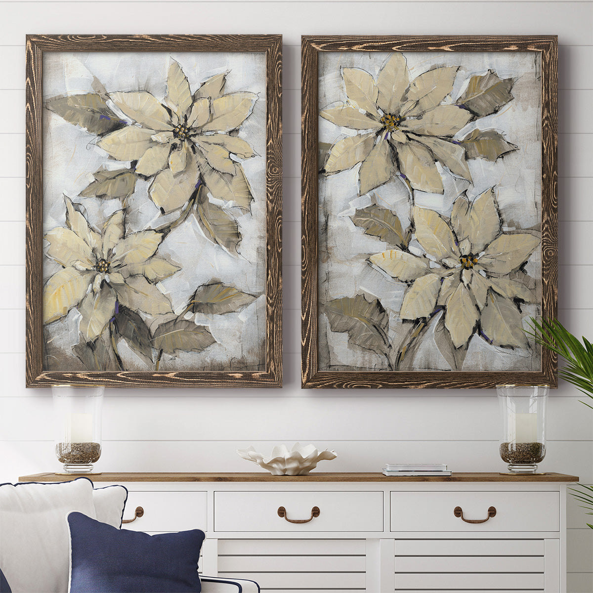 Poinsettia Study I - Premium Framed Canvas - Ready to Hang