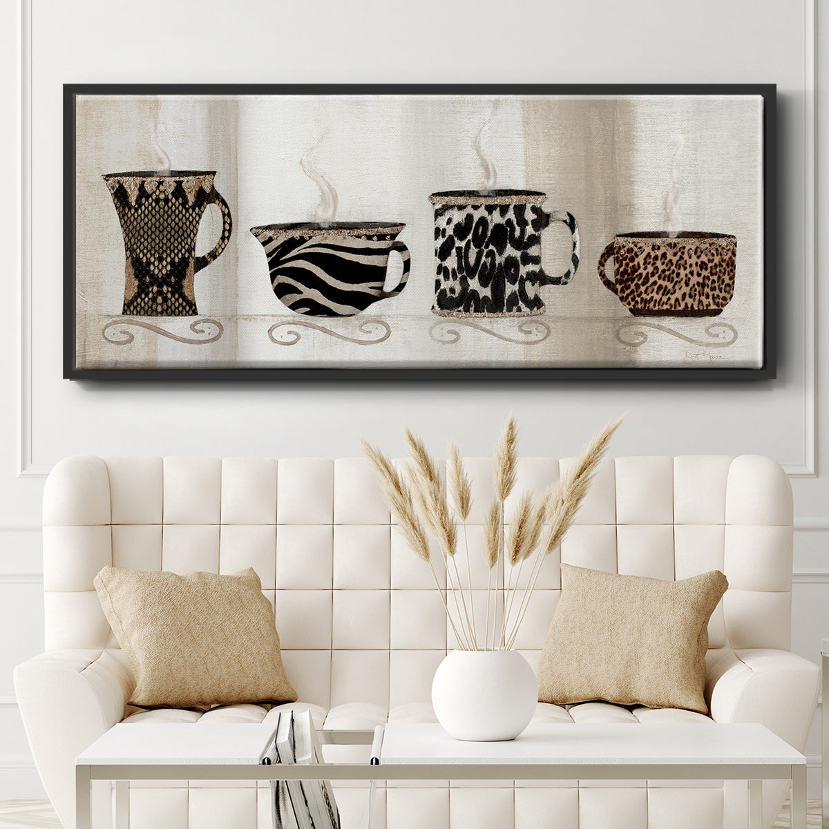 Coffee Skins II - Floater Framed Canvas Print