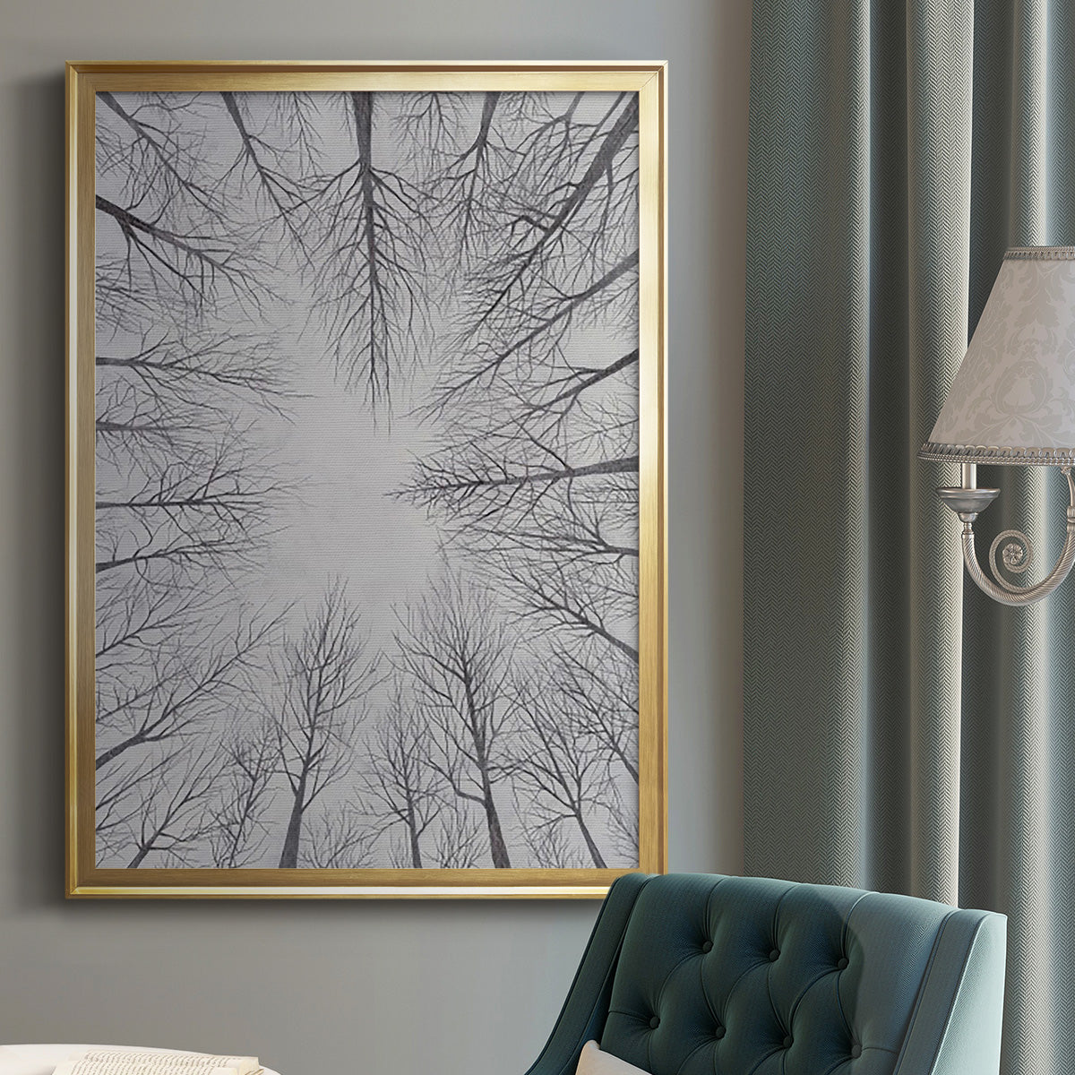 Deciduous Canopy I - Modern Framed Canvas Print