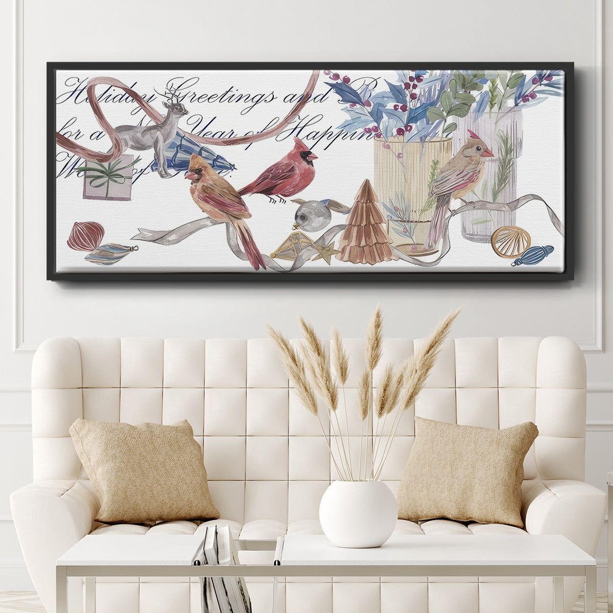 Warm Wishes Collection D - Floater Framed Canvas Print