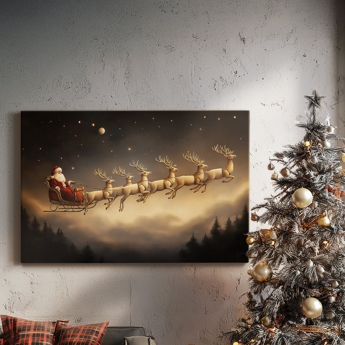 Amber Whisper of Candle - Canvas Art Print