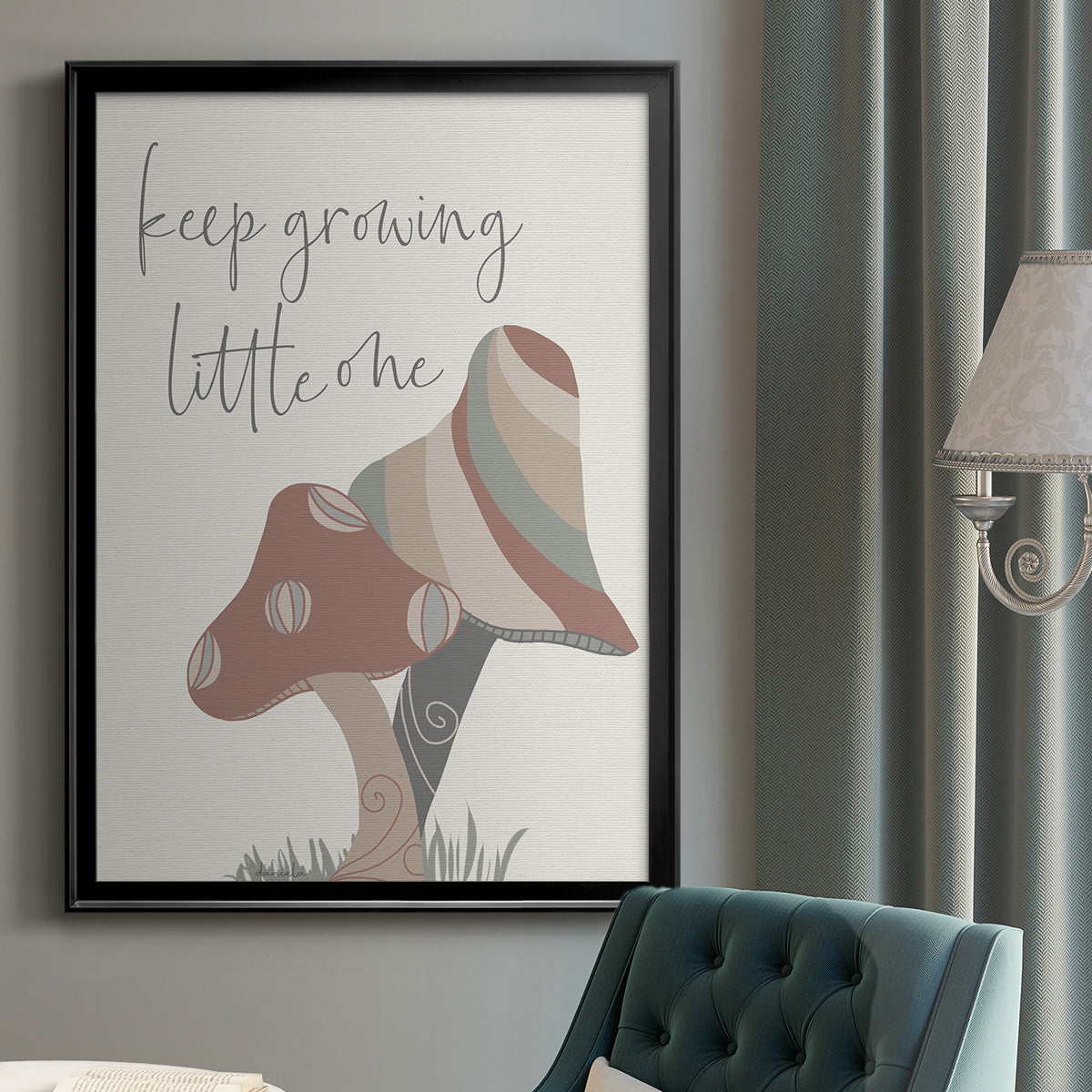 Keep Growing - Modern Framed Canvas Print