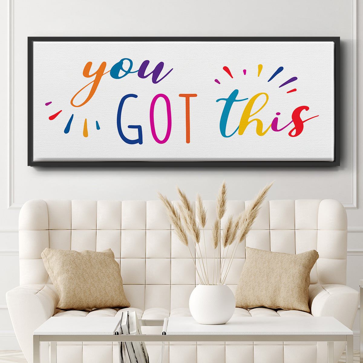 Rainbow Got This - Floater Framed Canvas Print